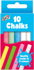 10 Chalks White and Coloured-Writing & Correction Tools-Art Materials, Arts & Crafts, Chalk, Drawing & Easels, Early Arts & Crafts, Galt, Primary Arts & Crafts, Stock-Learning SPACE