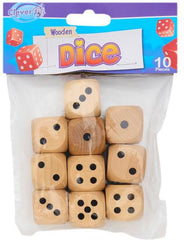 10 Wooden Dice - Big-Addition & Subtraction, Clever Kidz, Counting Numbers & Colour, Dyscalculia, Early years Games & Toys, Early Years Maths, Games & Toys, Learning Difficulties, Maths, Maths Toys, Neuro Diversity, Primary Games & Toys, Primary Maths, Primary Travel Games & Toys, Stock, Table Top & Family Games, Teen Games-Learning SPACE