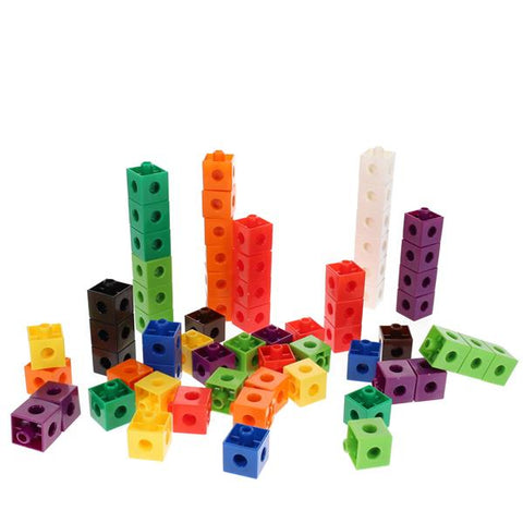 100Pcs Linking Cubes - Learn Numbers and Fractions-Addition & Subtraction, Clever Kidz, Counting Numbers & Colour, Early Years Maths, Fractions Decimals & Percentages, Learning Difficulties, Maths, Maths Toys, Primary Maths-Learning SPACE