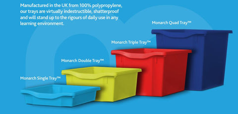 12 Quad Tray Unit-Shelves, Storage, Storage Bins & Baskets, Trays, Wellbeing Furniture-Learning SPACE