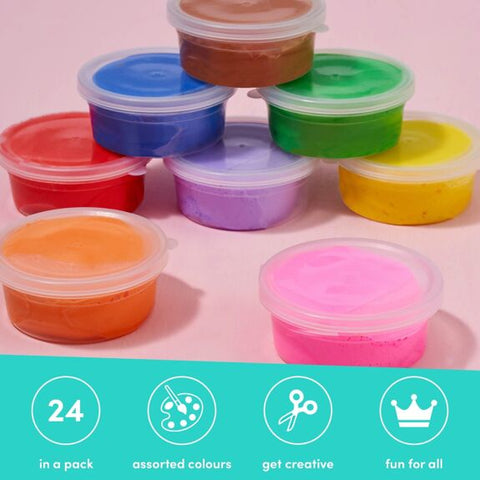 24 Bouncy Putty Pots - Roll into a ball and bounce!-Art Materials, Art Pack, Fidget, Putty, Squishing Fidget-Learning SPACE