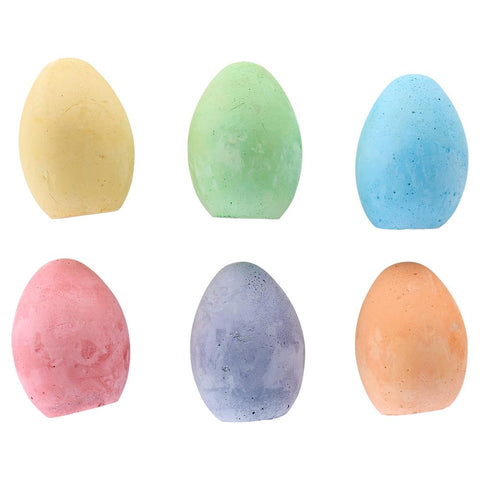 6 Egg Shaped Chalk - Washable-Art Materials, Arts & Crafts, Baby Arts & Crafts, Chalk, Early Arts & Crafts, Primary Arts & Crafts, Stationery-Learning SPACE