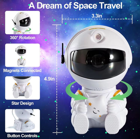 Astronaut Starry Sky Projector Light-Featured, Gifts for 5-7 Years Old, Gifts for 8+, Night Light, Sensory Light Up Toys, Sensory Projectors, Sleep Issues, Star & Galaxy Theme Sensory Room, Teenage & Adult Sensory Gifts, Teenage Projectors, Visual Fun, Visual Sensory Toys-Learning SPACE