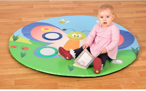 Baby Play Mat - Mirror & Butterfly Theme-AllSensory, Baby Sensory Toys, Baby Soft Play and Mirrors, Down Syndrome, Gifts for 0-3 Months, Gifts For 3-6 Months, Mats, Mats & Rugs, Neuro Diversity, Playmat, Playmats & Baby Gyms, Sensory Flooring, Sensory Mirrors, Stock-Learning SPACE