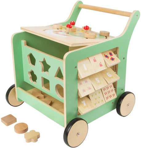 Baby Walker - Move It Green-Additional Need, Baby Walker, Gifts For 1 Year Olds, Gifts For 6-12 Months Old, Gross Motor and Balance Skills, Helps With, Small Foot Wooden Toys, Stock, Wooden Toys-Learning SPACE