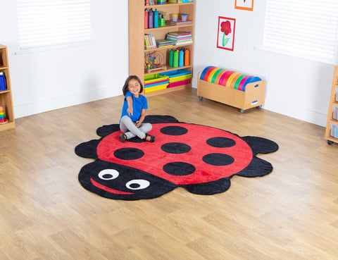 Back to Nature™ Giant Ladybird Shaped Indoor Carpet-Kit For Kids, Mats & Rugs, Placement Carpets, Round, Rugs, Wellbeing Furniture, World & Nature-Learning SPACE