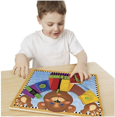 Basic Skills Board-Additional Need, Baby Wooden Toys, Calmer Classrooms, Down Syndrome, Fine Motor Skills, Helps With, Lacing, Learning Difficulties, Sound. Peg & Inset Puzzles, Stock, Table Top & Family Games, Tracking & Bead Frames-Learning SPACE