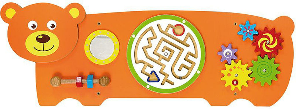 Bear Activity Wall Panel Toy-Additional Need, Fine Motor Skills, Gifts For 1 Year Olds, Helps With, Maths, Primary Maths, sensory activity, Sensory Wall Panels & Accessories, Shape & Space & Measure, Sound, Stock, Strength & Co-Ordination, Tactile Toys & Books, Tracking & Bead Frames, Viga Activity Wall Panel-Learning SPACE