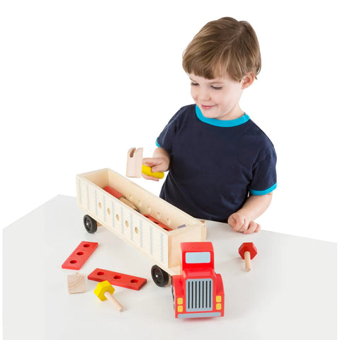 Big Rig Building Truck Wooden Play Set-Additional Need, Cars & Transport, Engineering & Construction, Farms & Construction, Fine Motor Skills, Helps With, Imaginative Play, Maths, Primary Maths, S.T.E.M, Shape & Space & Measure, Stacking Toys & Sorting Toys, Strength & Co-Ordination-Learning SPACE