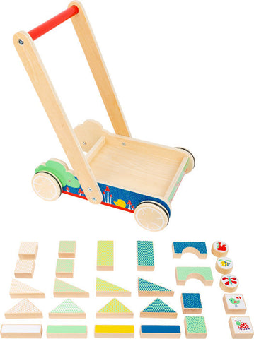 Building Blocks Baby Walker-Additional Need, Baby & Toddler Gifts, Baby Maths, Baby Walker, Balancing Equipment, Building Blocks, Cerebral Palsy, Early Years Maths, Engineering & Construction, Gifts For 1 Year Olds, Gifts For 6-12 Months Old, Gross Motor and Balance Skills, Helps With, Maths, Primary Maths, S.T.E.M, Shape & Space & Measure, Small Foot Wooden Toys, Stock-Learning SPACE