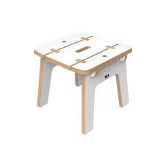 IKC Buxus Wooden Stool-Children's Wooden Seating, IKC Furniture, IKC Play, Seating, Toddler Seating-White-Learning SPACE