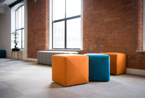 BuzziCube Flat- Sound Absorbent Cube Seat-bespoke, Buzzi Space, Seating-Learning SPACE