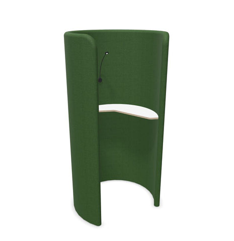 BuzziHug - Sound Reducing Privacy Booth-bespoke, booth, Buzzi Space, Dividers, Library Furniture, Noise Reduction, Wellbeing Furniture-Hazy Green - TRCS+ 9704-White Laminate-With LED Light (+£350)-Learning SPACE