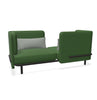 BuzziSpark Sound Reducing Sofa-Armchair, bespoke, booth, Buzzi Space, Full Size Seating, Noise Reduction, Padded Seating, Seating, Sofa, Wellbeing Furniture-Original AG102 - Left open (2 Person)-Low-Hazy Green - TRCS+ 9704-Learning SPACE