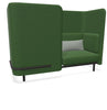 BuzziSpark Sound Reducing Sofa-Armchair, bespoke, booth, Buzzi Space, Full Size Seating, Noise Reduction, Padded Seating, Seating, Sofa, Wellbeing Furniture-Original AG102 - Right open (2 Person)-High-Hazy Green - TRCS+ 9704-Learning SPACE