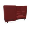 BuzziSpark Sound Reducing Sofa-Armchair, bespoke, booth, Buzzi Space, Full Size Seating, Noise Reduction, Padded Seating, Seating, Sofa, Wellbeing Furniture-Original AG102 - Right open (2 Person)-High-Hazy Red - TRCS+ 9405-Learning SPACE