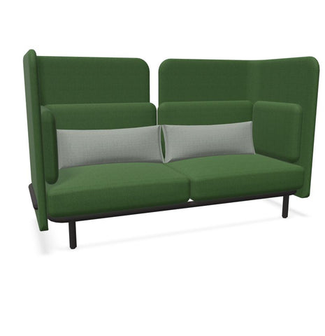 BuzziSpark Sound Reducing Sofa-Armchair, bespoke, booth, Buzzi Space, Full Size Seating, Noise Reduction, Padded Seating, Seating, Sofa, Wellbeing Furniture-Sofa AG112 (2 Person)-Medium-Hazy Green - TRCS+ 9704-Learning SPACE