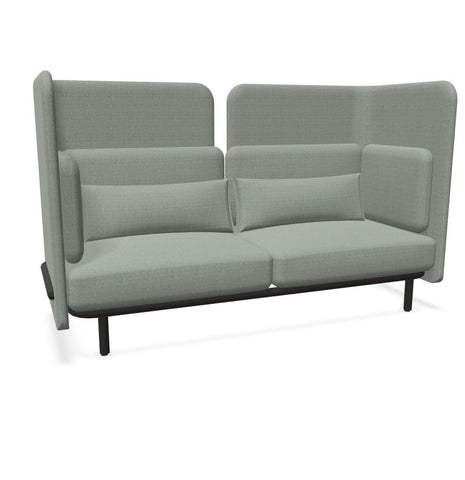 BuzziSpark Sound Reducing Sofa-Armchair, bespoke, booth, Buzzi Space, Full Size Seating, Noise Reduction, Padded Seating, Seating, Sofa, Wellbeing Furniture-Sofa AG112 (2 Person)-Medium-Hazy Grey - TRCS+ 9107-Learning SPACE