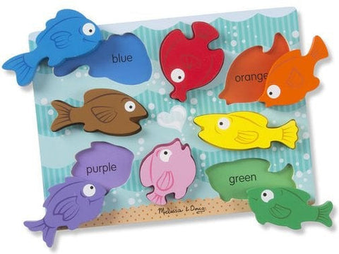 Chunky Puzzle - Fish Colours-Baby Maths, Down Syndrome, Early Years Maths, Primary Maths, Sound. Peg & Inset Puzzles, Stock, Underwater Sensory Room-Learning SPACE