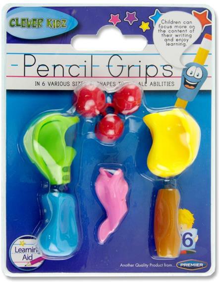 Clever Kids 6 Assorted Pencil Grips-Additional Need, Baby Arts & Crafts, Back To School, Clever Kidz, Dyslexia, Early Arts & Crafts, Fine Motor Skills, Handwriting, Helps With, Neuro Diversity, Pocket money, Primary Arts & Crafts, Primary Literacy, Seasons, Stationery, Stock-Learning SPACE