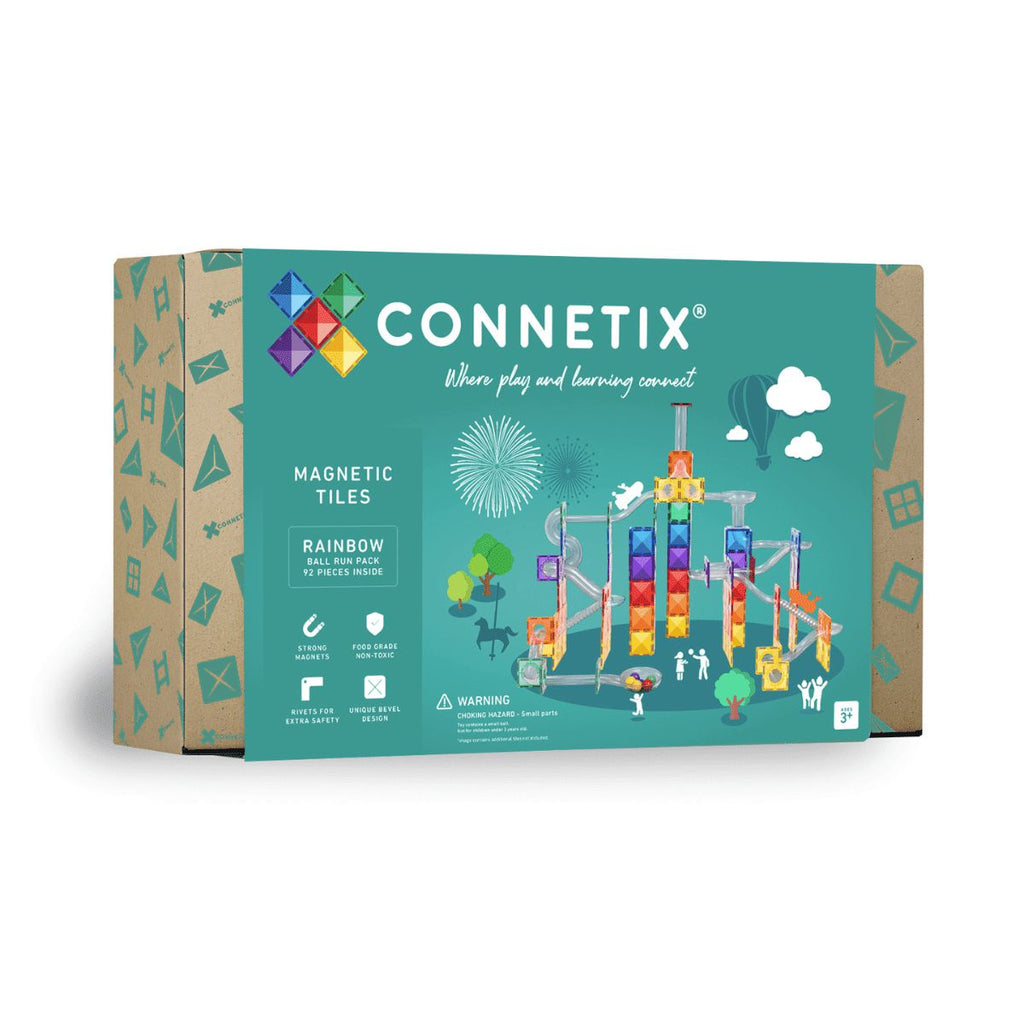 Connetix Rainbow Ball Run Pack – 92 Piece Set-Connetix Tiles, Engineering & Construction, Fine Motor Skills, Gifts For 3-5 Years Old, S.T.E.M-Learning SPACE