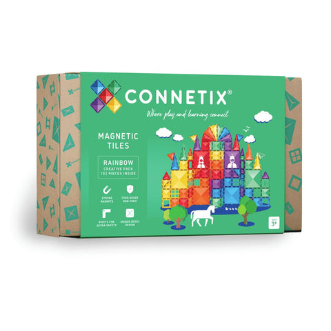 Connetix Rainbow Creative Pack – 102 Piece Set-Connetix Tiles-Learning SPACE