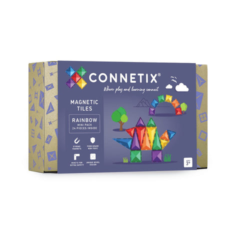 Connetix Rainbow Mini Pack – 24 Piece Set-Christmas 2024, Connetix Tiles, Engineering & Construction, Featured, Fine Motor Skills, Gifts For 3-5 Years Old, S.T.E.M-Learning SPACE