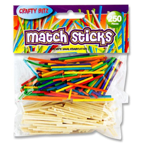 Crafty Bitz 250 Assorted Matchsticks-Art Materials, Arts & Crafts, Crafty Bitz Craft Supplies, Early Arts & Crafts, Primary Arts & Crafts, Seasons, Spring-Learning SPACE