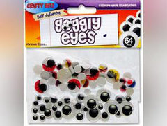 Crafty Bitz Assorted Self Adhesive Googly Eyes - 64-Arts & Crafts-Art Materials, Arts & Crafts, Baby Arts & Crafts, Crafty Bitz Craft Supplies, Early Arts & Crafts, Primary Arts & Crafts, Seasons, Spring, Stock-Learning SPACE