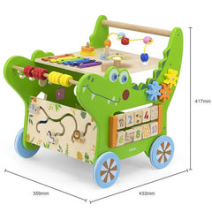 Crocodile Activity Walker-Additional Need, Baby Walker, Cerebral Palsy, Fine Motor Skills, Gifts For 1 Year Olds, Gross Motor and Balance Skills, Helps With, Strength & Co-Ordination, Viga Activity Wall Panel-Learning SPACE