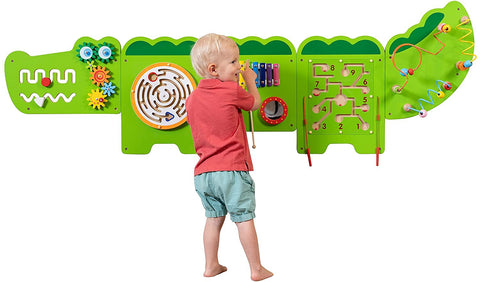 Crocodile Activity Wall Panel Toy-Musical Toys-Additional Need, Best Seller, Down Syndrome, Fine Motor Skills, Gross Motor and Balance Skills, Helps With, Lacing, Maths, Neuro Diversity, Primary Maths, Sensory Wall Panels & Accessories, Shape & Space & Measure, Sound, Stock, Strength & Co-Ordination, Tactile Toys & Books, Tracking & Bead Frames, Viga Activity Wall Panel-Learning SPACE