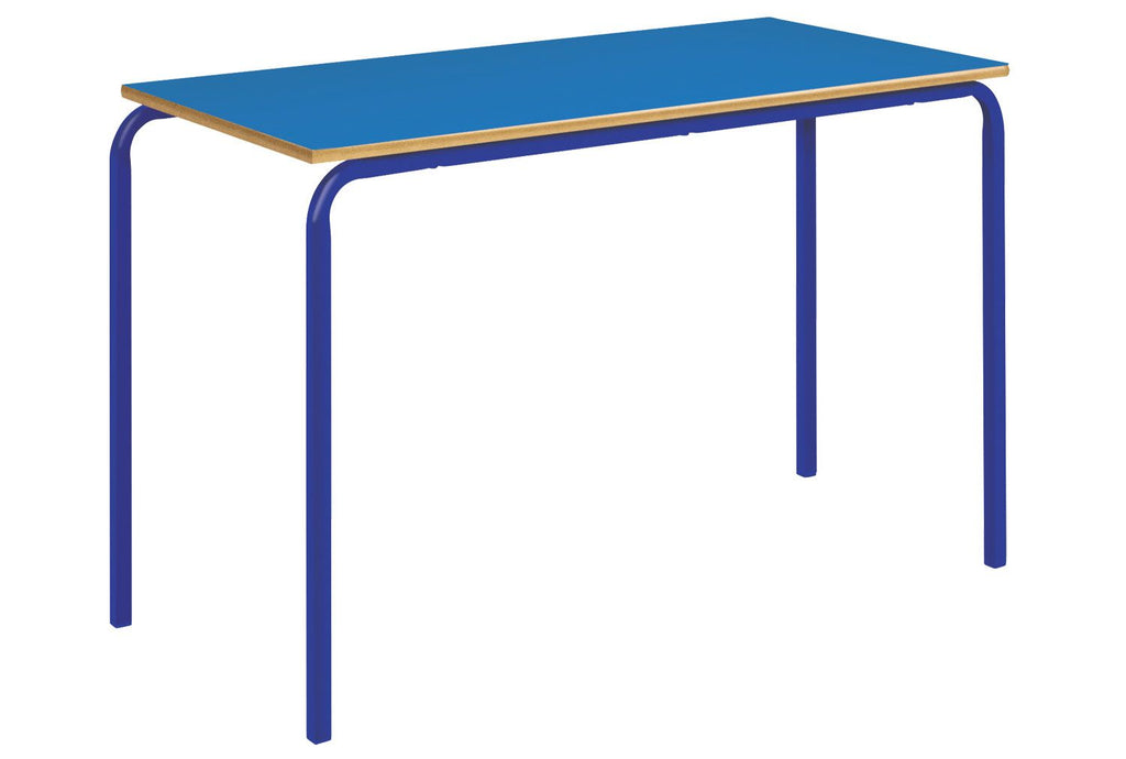 Crushed Bent Table: Colour Collection-Classroom Furniture, Classroom Table, Metalliform, Rectangular, Table, Wellbeing Furniture-1100x550-46cm (3-4 Years)-Blue-Learning SPACE