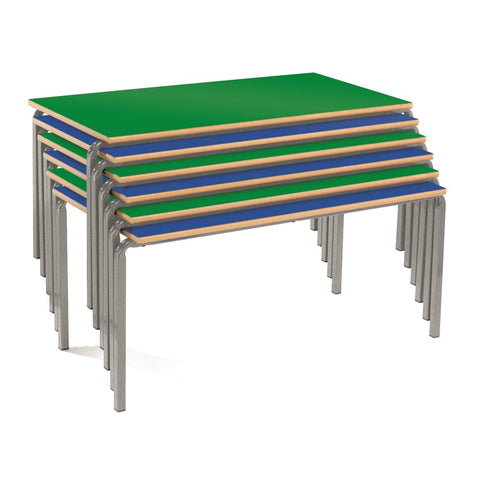 Crushed Bent Table: Colour Collection-Classroom Furniture, Classroom Table, Metalliform, Rectangular, Table, Wellbeing Furniture-1100x550-46cm (3-4 Years)-Geen-Learning SPACE