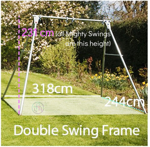 Double Swing Frame - EN1176 Certified-Outdoor Swings, Playground Equipment, Seasons, Stock, Summer, Teen & Adult Swings-Learning SPACE