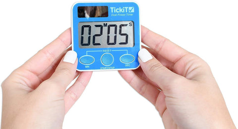 Dual Power Timers - PK5-Calmer Classrooms, Classroom Packs, Early Years Maths, Helps With, Life Skills, Maths, Primary Maths, PSHE, Sand Timers & Timers, Schedules & Routines, Stock, TickiT, Time-Learning SPACE