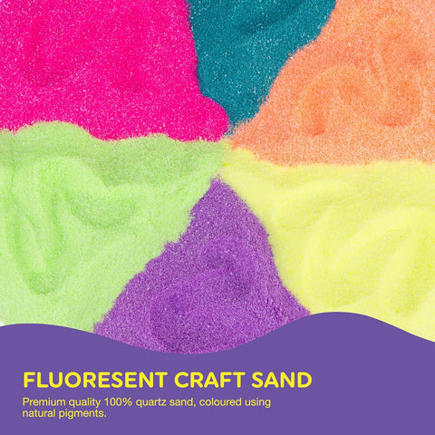 Eco Fluorescent Craft Sand Shakers - 6 Vibrant Colors-Art Materials, Arts & Crafts, Cerebral Palsy, Craft Activities & Kits, Early Arts & Crafts, Eco Friendly, Messy Play, Outdoor Sand & Water Play, Primary Arts & Crafts, Rainbow Eco Play, Water & Sand Toys-Learning SPACE