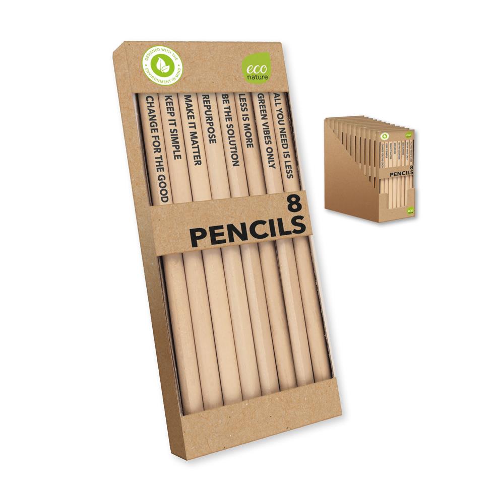 Eco Friendly Pencil Set 8 Pack-Arts & Crafts, Back To School, Drawing & Easels, Early Arts & Crafts, Eco Friendly, Handwriting, Primary Arts & Crafts, Primary Literacy, Stationery-Learning SPACE