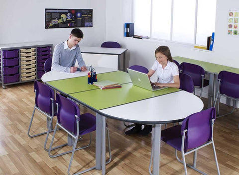 Elite Height Adjustable Table - Rectangle-Classroom Table, Height Adjustable, Metalliform, Rectangular, Table, Wellbeing Furniture-Learning SPACE