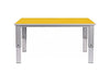 Elite Height Adjustable Table - Rectangle-Classroom Table, Height Adjustable, Metalliform, Rectangular, Table, Wellbeing Furniture-Canary Yellow-Learning SPACE