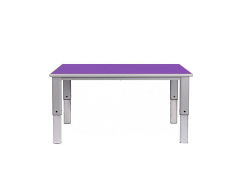 Elite Height Adjustable Table - Rectangle-Classroom Table, Height Adjustable, Metalliform, Rectangular, Table, Wellbeing Furniture-Purple-Learning SPACE