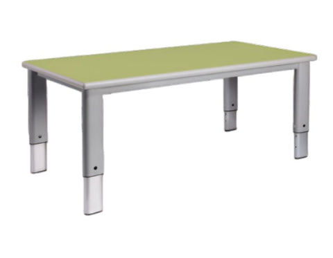 Elite Height Adjustable Table - Rectangle-Classroom Table, Height Adjustable, Metalliform, Rectangular, Table, Wellbeing Furniture-Tangy Green-Learning SPACE