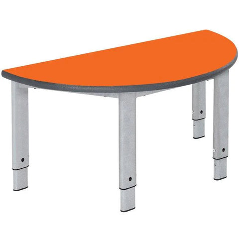 Elite Height Adjustable Table - Semi-Circular-Classroom Table, Corner & Semi-Circle, Height Adjustable, Metalliform, Table, Wellbeing Furniture-Orange Flame-Learning SPACE