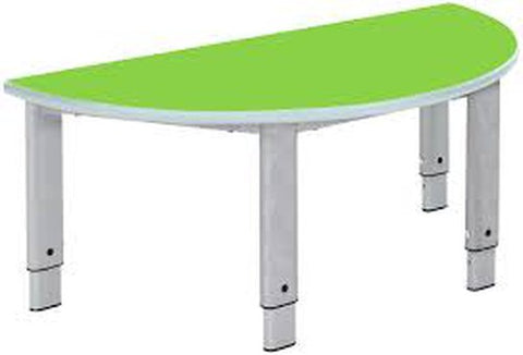 Elite Height Adjustable Table - Semi-Circular-Classroom Table, Corner & Semi-Circle, Height Adjustable, Metalliform, Table, Wellbeing Furniture-Tangy Green-Learning SPACE