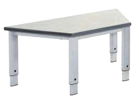 Elite Height Adjustable Table - Trapezoidal-Classroom Table, Height Adjustable, Metalliform, Table, Trapezoid, Wellbeing Furniture-Grey Speckle-Learning SPACE