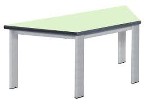 Elite Height Adjustable Table - Trapezoidal-Classroom Table, Height Adjustable, Metalliform, Table, Trapezoid, Wellbeing Furniture-Soft Lime-Learning SPACE