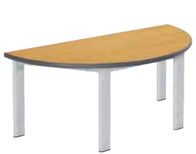 Elite Static Height Table - Semi-Circular-Classroom Table, Corner & Semi-Circle, Metalliform, Table, Wellbeing Furniture-Beech-640mm - 8-11 Years-Learning SPACE