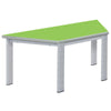 Elite Static Height Table - Trapezoidal-Classroom Table, Metalliform, Table, Trapezoid, Wellbeing Furniture-Tangy Green-640mm - 8-11 Years-Learning SPACE