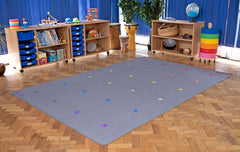 Essentials Rainbow Stars Indoor/Outdoor 3x2m Carpet-Kit For Kids, Mats & Rugs, Natural, Neutral Colour, Placement Carpets, Rectangular, Rugs, Wellbeing Furniture-Learning SPACE