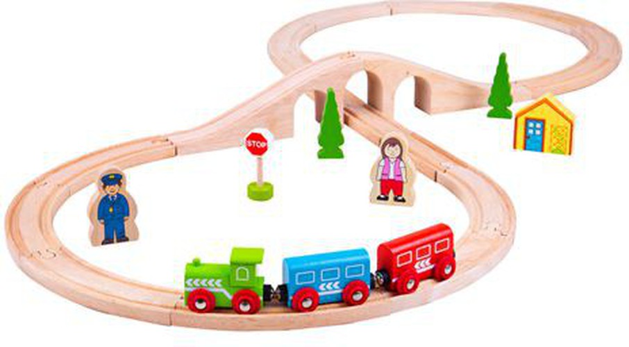 Figure of Eight Train Set-Bigjigs Rail, Bigjigs Toys, Cars & Transport, Engineering & Construction, Imaginative Play, S.T.E.M, Small World, Stock, Train, Wooden Toys-Learning SPACE