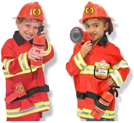 Fire Chief Role Play Costume Set-Dress Up Costumes & Masks, Fire. Police & Hospital, Gifts For 2-3 Years Old, Halloween, Imaginative Play, Pretend play, Puppets & Theatres & Story Sets, Role Play, Seasons, Stock-Learning SPACE